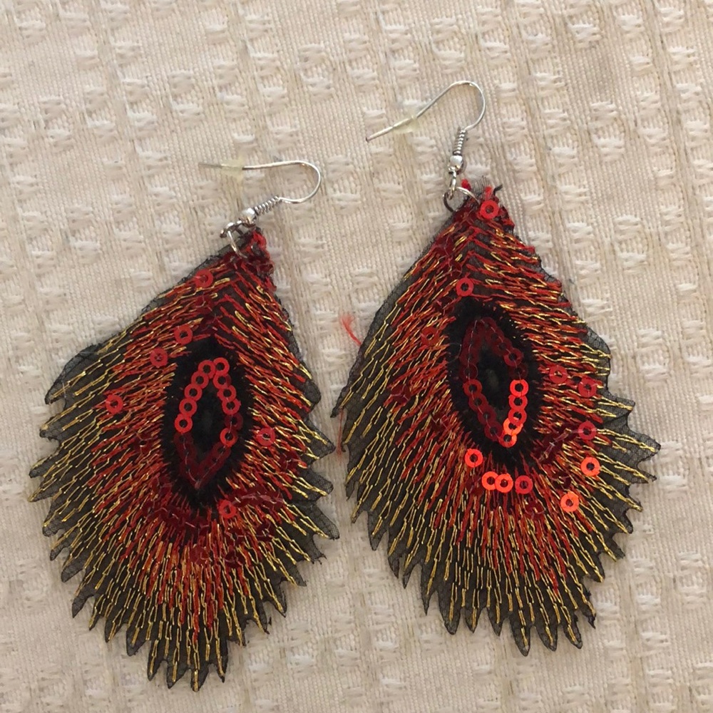 Feather earrings